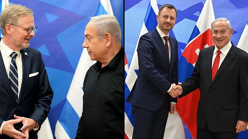 Netanjahu a cseh és a szlovák miniszterelnökkel