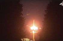 Lanzamiento de un misil balístico intercontinental durante el simulacro de ataque nuclear