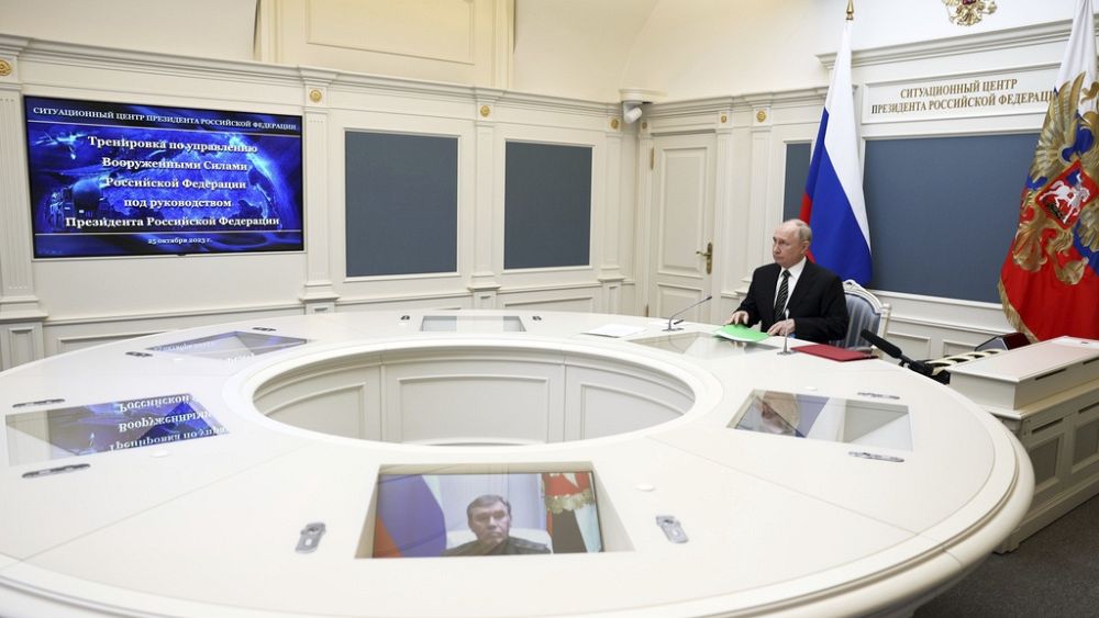 Russian President Putin oversees Russian nuclear test drills from Moscow