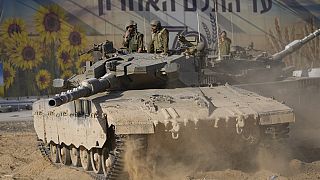 Un tank israélien près de la bande de Gaza, 15 octobre 2023