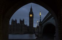Next PM? Women could decide: a bird flies over The Houses of Parliament by Big Ben