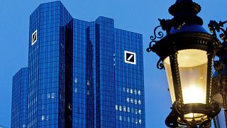 Deutsche Bank headquarters in Frankfurt, Germany, 2019.