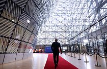 Der Zugang zum Tagungsaal im Gebäude des Europäischen Rates in Brüssel. 