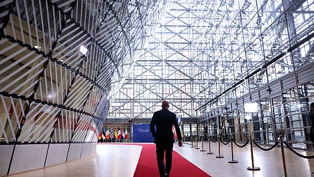 Der Zugang zum Tagungsaal im Gebäude des Europäischen Rates in Brüssel. 