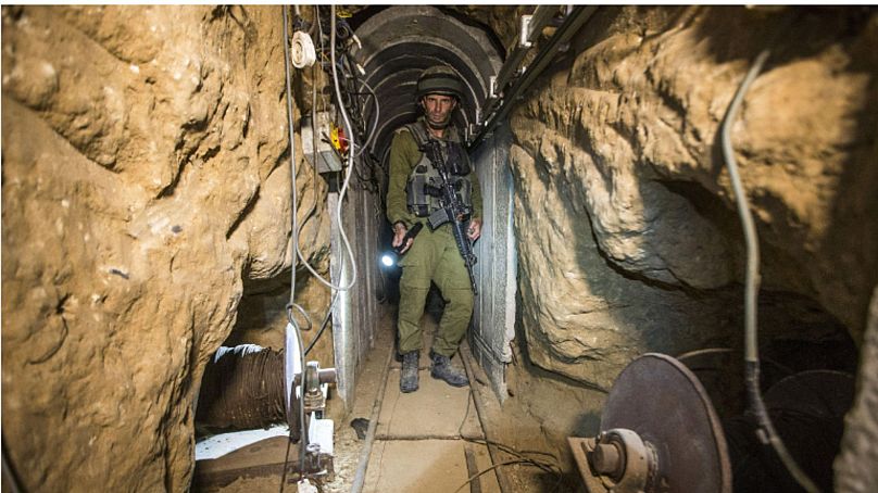 Az alagút egy szakasza izraeli területen