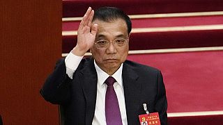 A politikus a Kínai Kommunista Párt 20. országos kongresszusának záróünnepségén Pekingben 2022. október 22-én