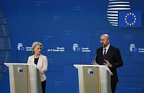 Урсула фон дер Ляйен и Шарль Мишель на саммите ЕС