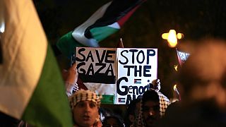 مظاهرة للتضامن مع الفلسطينيين