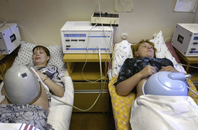 FILE: FILE - Two pregnant women undergo an examination in a family planning center in the city of Yekaterinburg on July 23, 2003