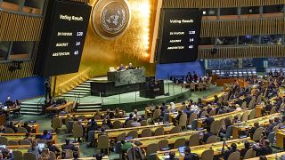 التصويت في الجمعية العامة للأمم المتحدة على قرار غير ملزم يدعو إلى "هدنة إنسانية" في غزة - نيويورك. 2023/09/27
