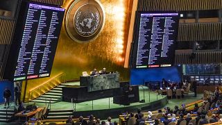 Se muestran los resultados de la votación de la Asamblea General de la ONU sobre una resolución no vinculante que pide una "tregua humanitaria" en Gaza.