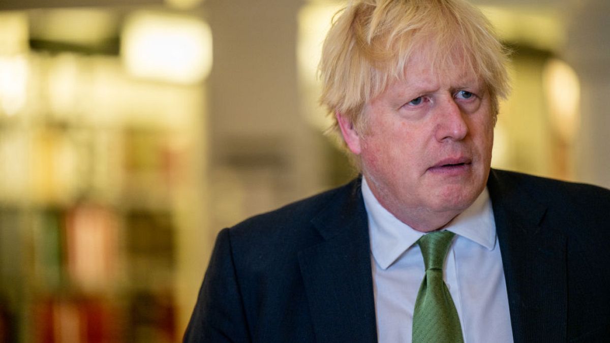 Der ehemalige britische Premierminister Boris Johnson im Mai abgebildet