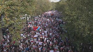 التظاهرات في لندن