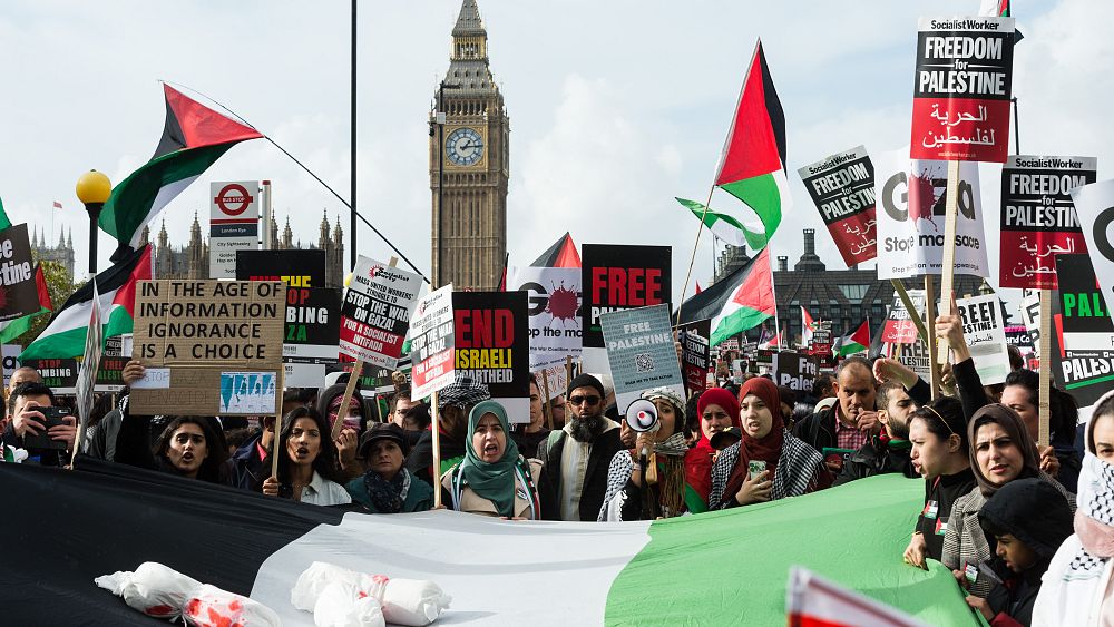 Pro-Palestinian rallies in the UK, Europe call for peace in Gaza