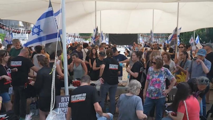 المظاهرات في تل أبيب