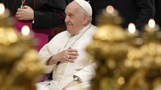 El Papa Francisco durante la misa de clausura del Sínodo de los Obispos. 