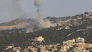 Füst a libanoni határ menti település, Kfar Chouba fölött