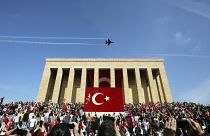 Пролёт ВВС Турции над Аныткабиром, Анкара, 29 октября 2023 года.