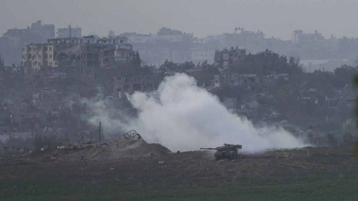 Panzer in der Nähe von Gaza-Stadt. 