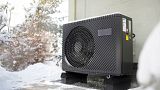 A modern air source heat pump in winter. Experts say the technology is still efficient even in freezing temperatures. A modern air source heat pump in winter. Experts say the technology is still efficient even in freezing temperatures.