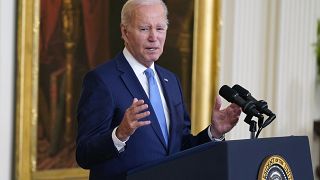 FILE - President Joe Biden speaks in the East Room of the White House, May 17, 2023, in Washington.
