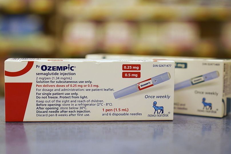 Diabetes drug Ozempic is shown at a pharmacy.