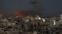 Fogo causado por ataque israelita a Gaza