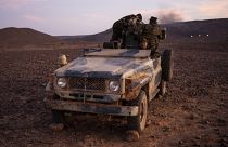 البوليساريو أثناء تدريب على إطلاق النار بالقرب من المهيرس بالصحراء الغربية 
