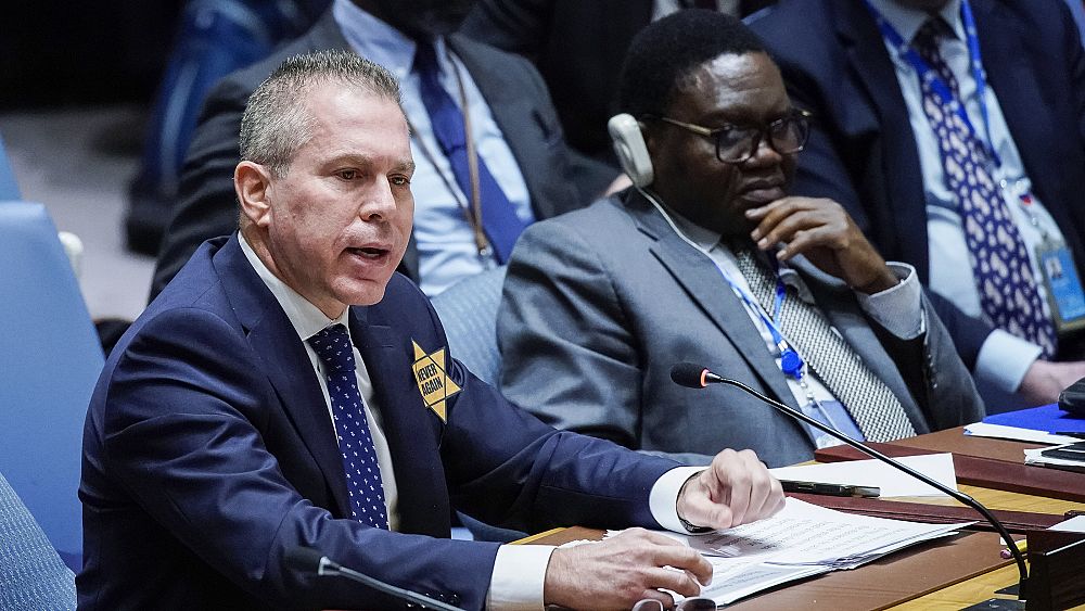 Sárga csillagot tűzött fel magára Izrael ENSZ-nagykövete a szervezet ülésén