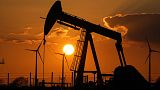 A pumpjack of Wintershall DEA extracting crude oil at an old oil field in Emlichheim, Germany, Friday, March 18, 2022. 