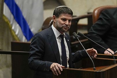 Israeli Finance Minister Bezalel Smotrich speaks at the Knesset, Israel's parliament, in Jerusalem, on July 10, 2023.