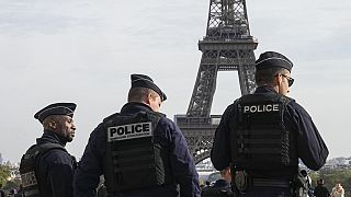 FILE: Picture of French police near Eiffel Tower in Paris