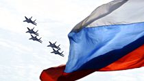 FILE - Russian pilot group Strizhi of 5 of MIG-29 performs during the Moscow International Aviation and Space Show, 2007.