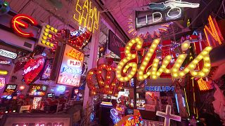 An array of neon lights and signs are displayed inside God's Own Junkyard in Walthamstow, east London on July 8, 2017.