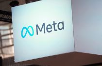 The Meta logo is seen at the Vivatech show in Paris, France.