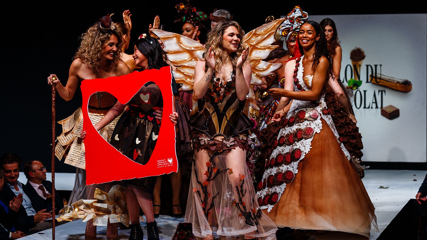 chocolate dress fashion show Take a look at these delectable chocolate-made dresses at Salon du Chocolat  2023