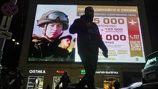 Az orosz hadsereg toborzó hirdetése Szentpéterváron