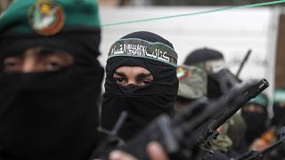 Archív fotó: Hamász-terroristák Gázavárosban