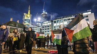 Hamász-párti tüntetés Frankfurtban