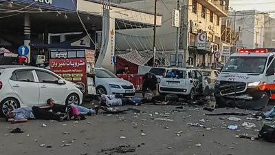Последствия удара по машине скорой помощи, в которой, по утверждению израильских военных, находились боевики ХАМАС