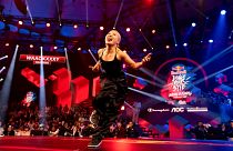 Waackxxxy of South Korea competes at the Red Bull Dance Your Style World Final in Festhalle in Frankfurt, Germany on November 4, 2023