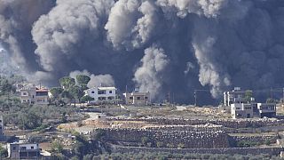 Sűrű füst Gáza fölött