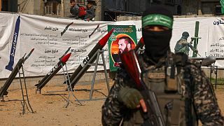 مقاتل لكتائب القسام في مخيم جباليا في قطاع غزة