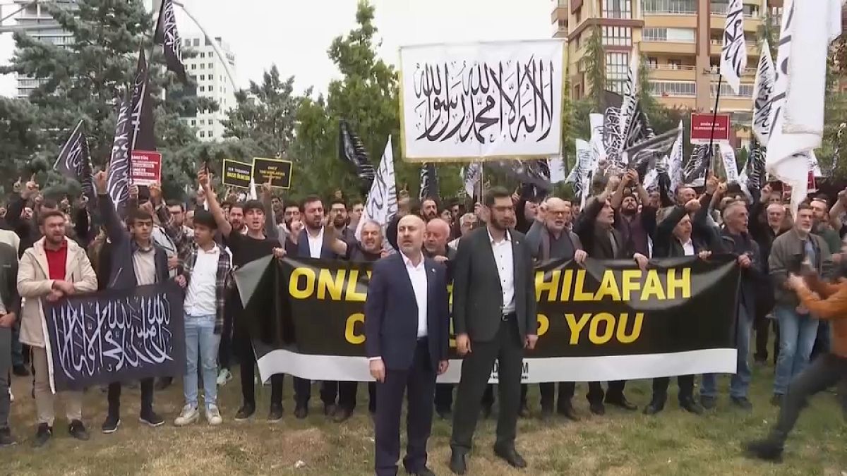 مظاهرات أنقرة ضد زيارة بلينكن