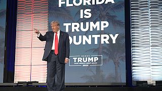 Donald Trump egy floridai gyűlésen
