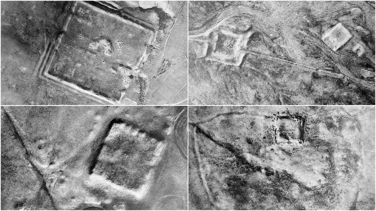 رد آثار باستانی در تصاویر هوایی