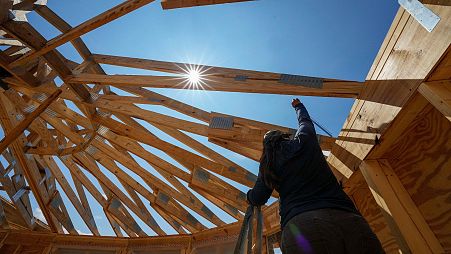A round 'hurricane resistant' house under construction in Mexico Beach, Florida - also built to more sustainable standards than usual.