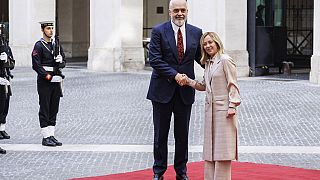 I capi di governi di Albania e Italia, Edi Rama e Giorgia Meloni
