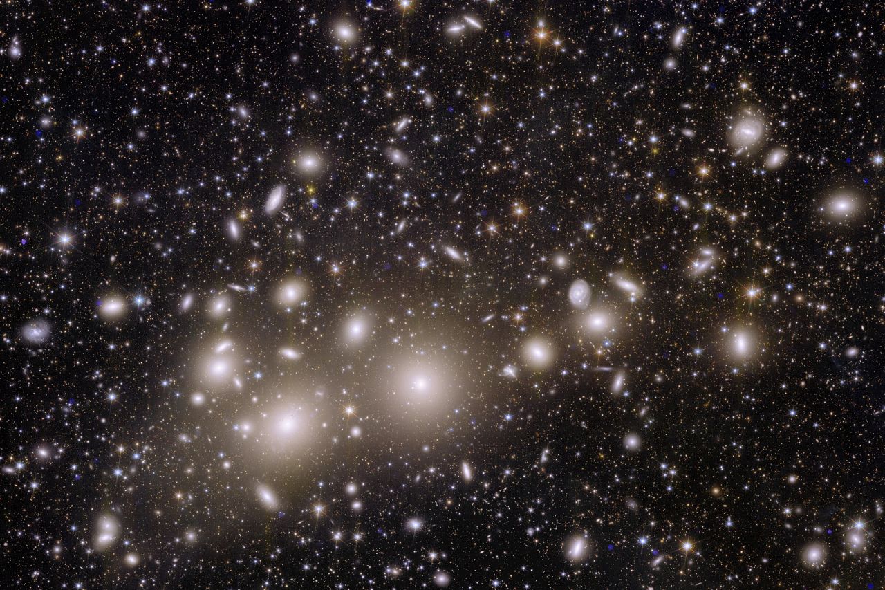 More than 100,000 distant galaxies in the Perseus Cluster were picked up by Euclid's infrared imaging.