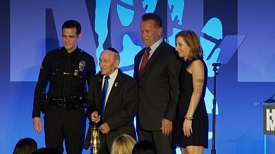 Holocaust Museum LA presents Arnold Schwarzenegger with the Award of Courage at the museum's annual gala